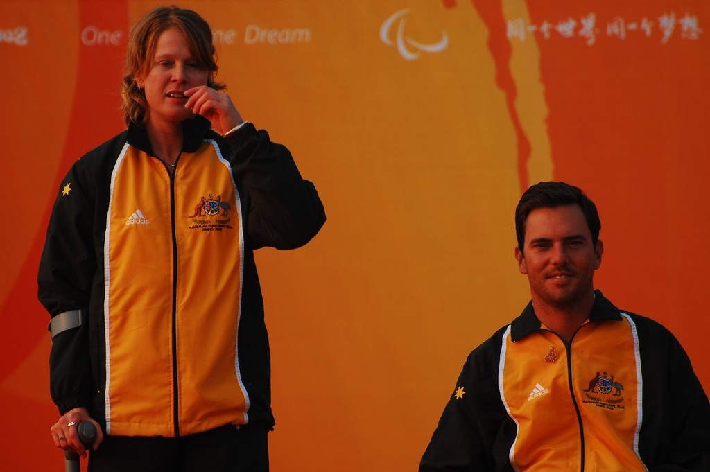 Dan Fitzgibbon and Rachel Cox (AUS) silver medalists - 2008 Paralympics - Qingdao © Dan Tucker http://sailchallengeinspire.org/